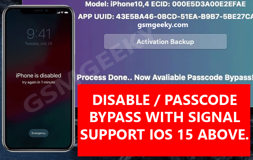 Disable And Passcode Ios 15 Above Bypass With Signal Gsm Geeky