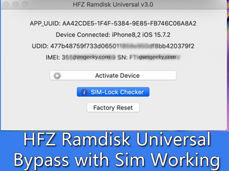 Hfz Ramdisk Universal Hello Screen Bypass With Signal Tool Gsm Geeky